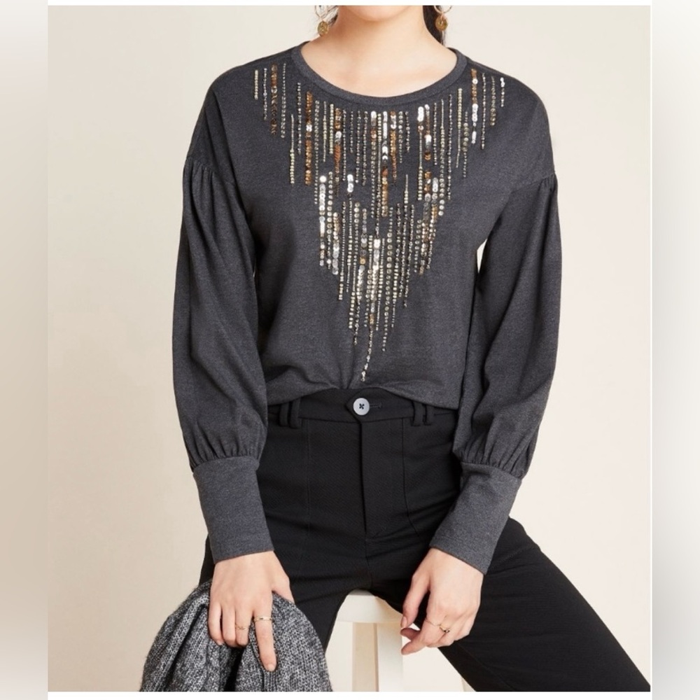 Sequin long sleeved top - Picture 2 of 7